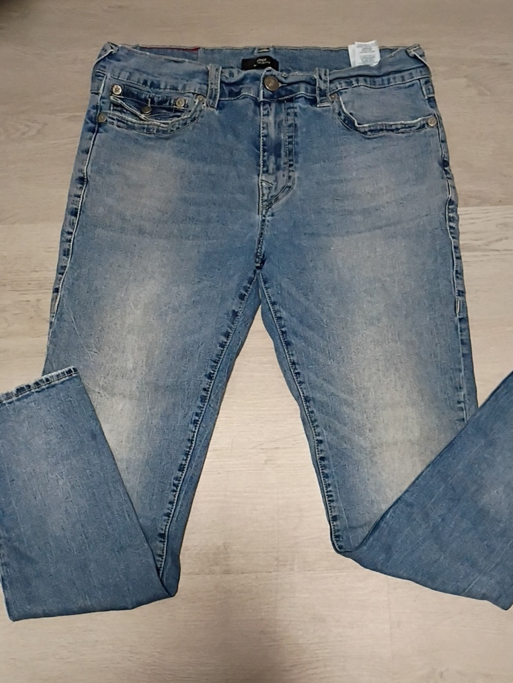 True Religion Men's Light Blue Relaxed Skinny Jeans